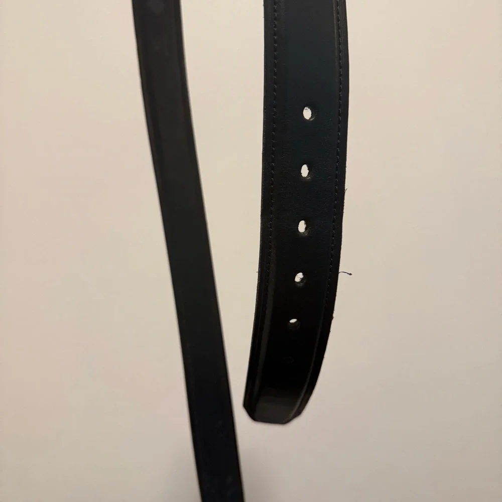 Columbia Mens Black Belt Silver-Toned Buckle Size XL Business Casual